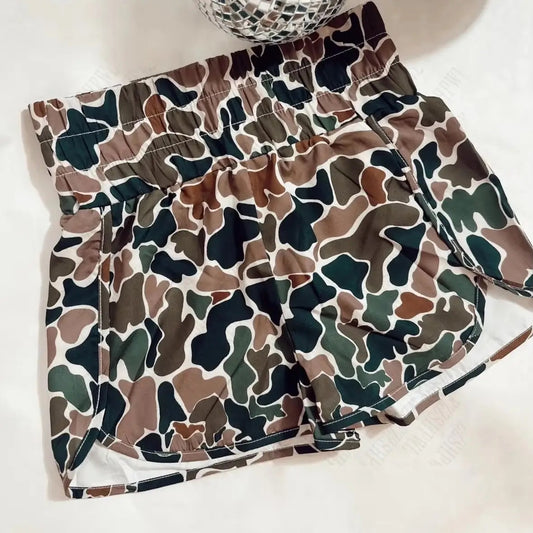 High Waisted Camo Short